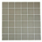Splashback Tile 12 in. x 12 in. Contempo Natural White Polished Glass Tile