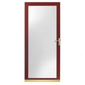 Andersen 4000 Series 36 in. Wineberry Full-View Laminated Glass Storm Door with Brass Hardware