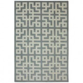 Mohawk Home Etched Tiles Dusty Aqua 6 ft. 6 in. x 10 ft. Area Rug