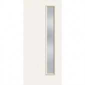 Builder's Choice 1 Lite Clear Glass Painted Fiberglass Classic Entry Door with Brickmould