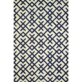 Loloi Rugs Weston Lifestyle Collection Ivory Navy 5 ft. x 7 ft. 6 in. Area Rug