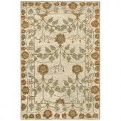 LR Resources Oushak Natural/Rust 4 ft. x 6 ft. Plush Indoor Area Rug