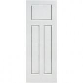 Masonite Glenview Smooth 3-Panel Craftsman Hollow Core Primed Composite Prehung Interior Door