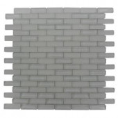 Splashback Tile Contempo Bright White 12 in. x 12 in. Glass Mosaic Floor and Wall Tile