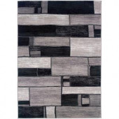 LR Resources Contemporary Charcoal / Grey Runner 1 ft. 10 in. x 7 ft. 1 in. Plush Indoor Area Rug