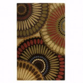 Home Decorators Collection Harmony Bronze Green and Mushroom 3 ft. 6 in. x 5 ft. 6 in. Area Rug
