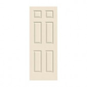 JELD-WEN Woodgrain 6-Panel Solid Core Primed Molded Interior Door Slab