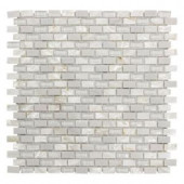 Jeffrey Court 15-1/4 in. x 12 in. Lightning White Glass/Shell Mosaic Wall Tile