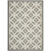 Safavieh Courtyard Light Grey/Anthracite 4 ft. x 5.6 ft. Area Rug