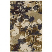 Mohawk Floral Silhouette Beige 5 ft. x 8 ft. Area rug