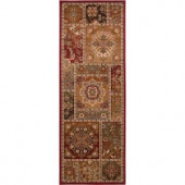 Tayse Rugs Impressions Red 2 ft. 7 in. x 7 ft. 3 in. Transitional Runner