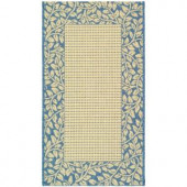 Safavieh Courtyard Natural/Blue 4 ft. x 5.6 ft. Area Rug