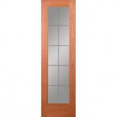 Feather River Doors 10-Lite Illusions Woodgrain 1-Lite Unfinished Cherry Interior Door Slab