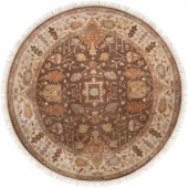 Heliopolis Brown 8 ft. Round Area Rug