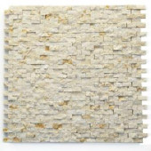 Solistone Still Life 12 in. x 12 in. Beige Natural Split Marble Mesh-Mounted Mosaic Tile