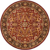 Pallat Red 8 ft. Round Area Rug