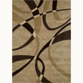 La-Chic Chocolate 5 ft. 3 in. x 7 ft. 6 in. Contemporary Area Rug