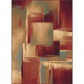 Tayse Rugs Plaza Red 2 ft. 7 in. x 7 ft. 3 in. Contemporary Area Rug
