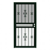 Unique Home Designs Watchman Duo 36 in. x 80 in. Forest Green Recessed Mount Outswing All Season Security Door