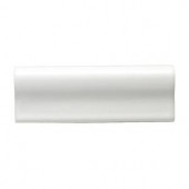Daltile Semi-Gloss White 2 in. x 6 in. Ceramic Counter Trim Wall Tile