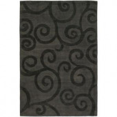 Chandra Pernille Charcoal/Taupe 5 ft. x 7 ft. 6 in. Indoor Area Rug