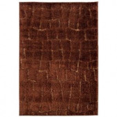 LR Resources Labyrinth Cocoa 7 ft. 10 in. x 11 ft. 2 in. Plush Indoor Area Rug