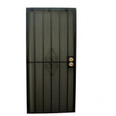 Grisham 808 Series 32 in. x 80 in. Black Protector Security Door