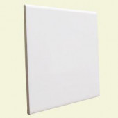 U.S. Ceramic Tile Color Collection Matte Snow White 6 in. x 6 in. Ceramic Surface Bullnose Wall Tile