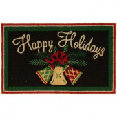 Nourison Happy Holiday Bells Black 1 ft. 6 in. x 2 ft. 6 in. Accent Rug