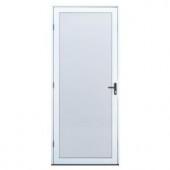Unique Home Designs 36 in. x 80 in. White Full View Security Door with Meshtec Screen