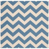 Safavieh Courtyard Blue/Beige 5.3 ft. x 5.3 ft. Square Area Rug