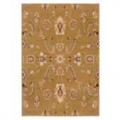 LR Resources Timeless Traditional Design in Gold 5 ft. 3 in. x 7 ft. 9 in. Indoor Area Rug