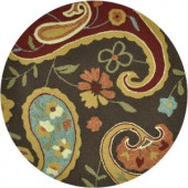 Loloi Rugs Summerton Life Style Collection Chocolate Multi 3 ft. Round Area Rug