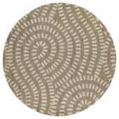 Kaleen Carriage Traffic Nutmeg 7 ft. 9 in. x 7 ft. 9 in. Round Area Rug