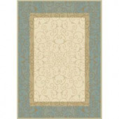 MELISSA Ivory/Blue 1 ft. 11 in. x 3 ft. 6 in. Area Rug