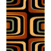 United Weavers Lateral Black 5 ft. 3 in. x 7 ft. 2 in. Area Rug