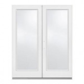 JELD-WEN Retro 72 in. x 80 in. White French Right-Hand Inswing 1 Lite Patio Door with LowE Glass