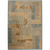 Rizzy Home Bellevue Collection Beige Swirl 3 ft. 3 in. x 5 ft. 3 in. Area Rug