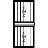 Grisham 455 Series 36 in. x 80 in. Black Hawthorne Security Door