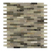 Splashback Tile Cleveland Blanche Mini Brick 10 in. x 11 in. Mixed Materials Floor and Wall Tile