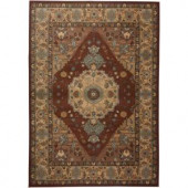 Rizzy Home Bellevue Collection Rust and Tan 2 ft. 3 in. x 7 ft. 7 in. Area Rug