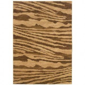 LR Resources Contemporary Cream and Light Brown Rectangle 9 ft. 2 in. x 12 ft. 5 in. Plush Indoor Area Rug