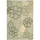 Nourison Rug Boutique Linear Bloom Mint 3 ft. 6 in. x 5 ft. 6 in. Area Rug