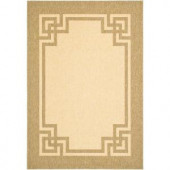Martha Stewart Living Deco Frame Sand/Coffee 7 ft. 10 in. x 11 ft. Indoor/Outdoor Area Rug