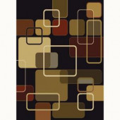 Jazz Black 5 ft. 3 in. x 7 ft. 2 in. Contemporary Area Rug