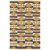 Kaleen Nomad Gold 3 ft. 6 in. x 5 ft. 6 in. Area Rug