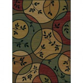 Shaw Living Garden Circles Ebony 5 ft. 3 in. x 7 ft. 10 in. Area Rug