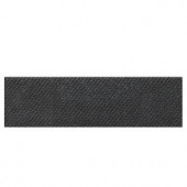 Daltile Identity Twilight Black Fabric 4 in. x 12 in. Porcelain Bullnose Floor and Wall Tile