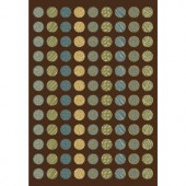 Shaw Living Circle Mix Brown 7 ft. 8 in. x 10 ft. 10 in. Area Rug