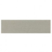 Daltile Identity Cashmere Gray Grooved 4 in. x 24 in. Polished Porcelain Bullnose Floor and Wall Tile